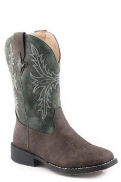 Children's Roper Brown & Green Western Boot #09-018-1224-2991