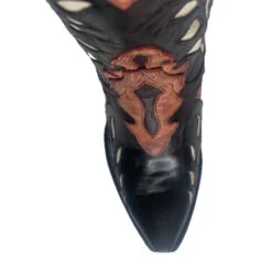 Women's Dan Post Black With Floral Snip Toe #DP4350 -Fashion Boots Store 7f386f3e30eeb72b282dbdfd87c8a533