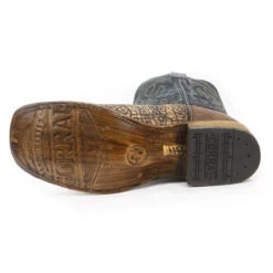 Men's Corral Brown & Blue Western Boot #A3921-C -Fashion Boots Store A3921 Large4SQR