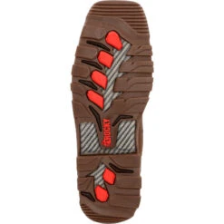 Men's Rocky 2-Tone Brown Carbon Toe Work Boot #RKW0350 -Fashion Boots Store RKW0350 outsole