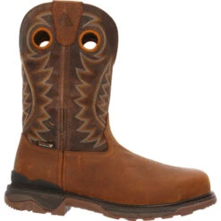 Men's Rocky 2-Tone Brown Carbon Toe Work Boot #RKW0350 -Fashion Boots Store RKW0350 profile