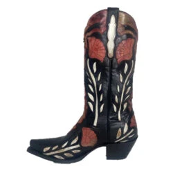 Women's Dan Post Black With Floral Snip Toe #DP4350 -Fashion Boots Store cf5fbc798dc0f650348061fa84b7c70f