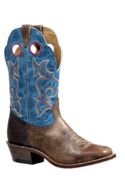 Men's Boulet Blue Round Toe Western Boot #4736