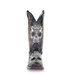 Women's Corral White Skull & Studs Boot #Z5005 -Fashion Boots Store z5005b
